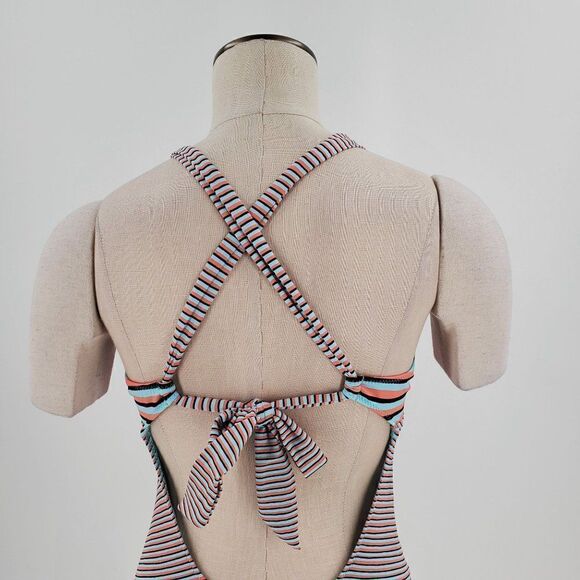 Nanette Lepore Swimsuit One Piece Womens Striped Size Large - Picture 6 of 12